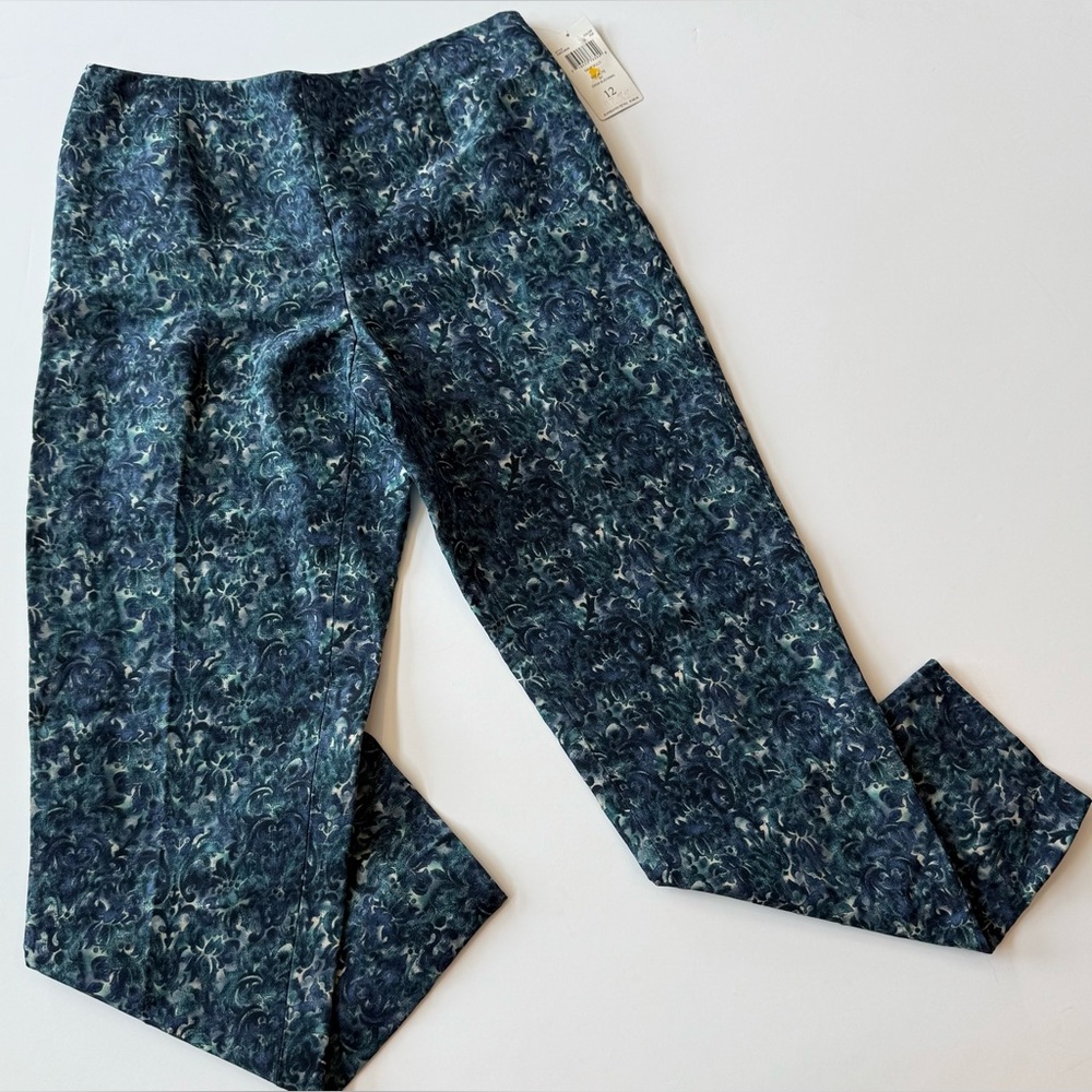 NWT Socialite By Dana Buchman Women’s 12 Linen Silk Blend Dress Pants Lined Navy